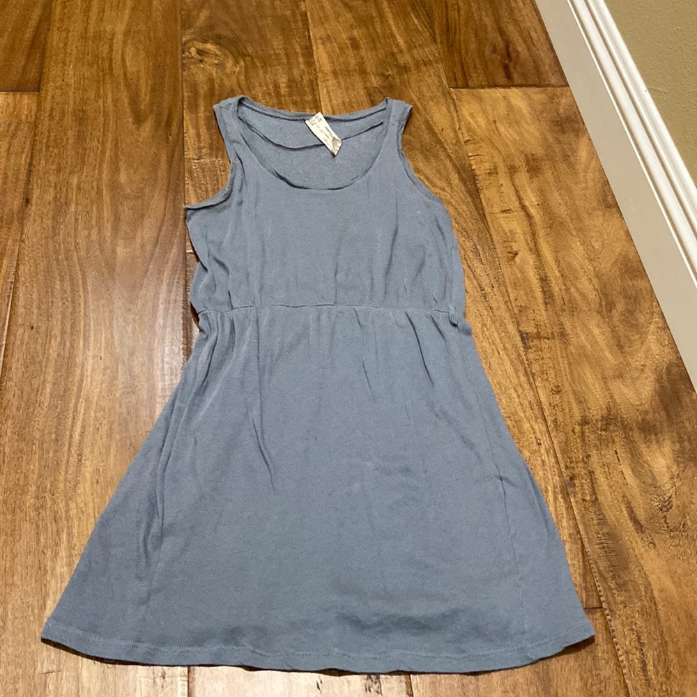 zara grayish blue beach coverup dress